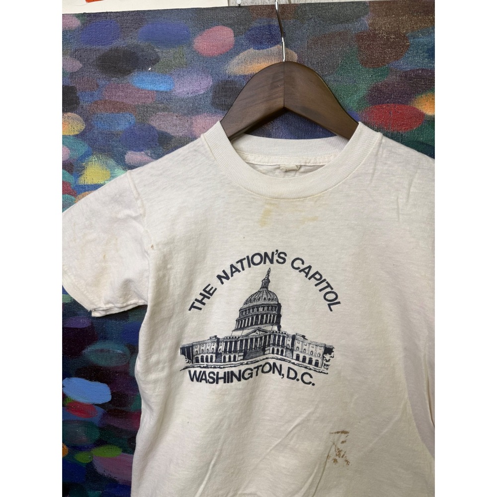 Vintage 70s Washington DC The Nations Capitol Kids T-Shirt Souvenir - Picture 2 of 6